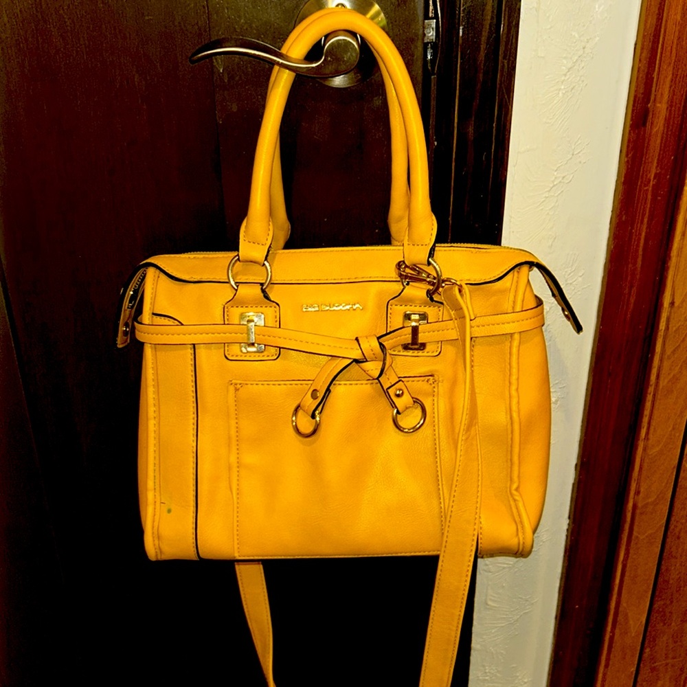 Big Buddha Satchel Crossbody Gold Yellow Color - Picture 7 of 9